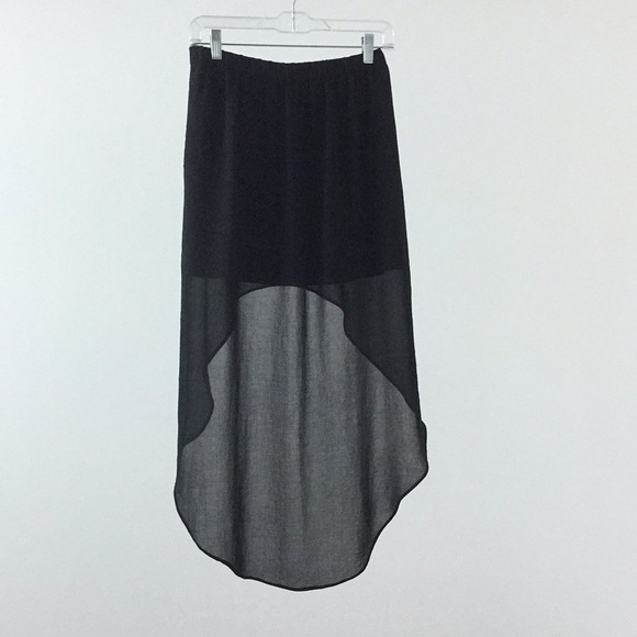 Zara black high low skirt - Picture 2 of 3